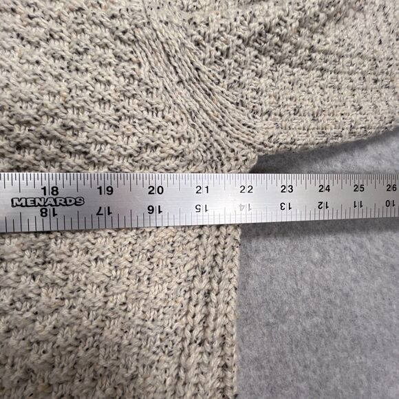 Carbon 2 Cobalt Sweater Mens Large Full Zip Heavy Lined Fisherman Flecked Cream - Picture 3 of 10